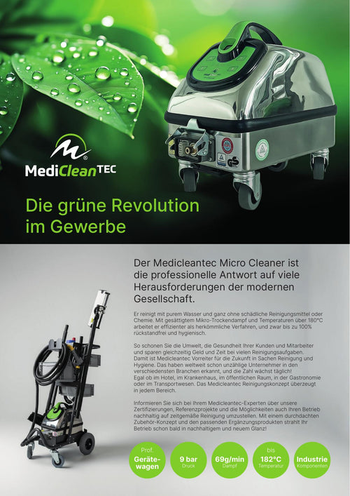 Medicleantec Microcleaner II S4 inkl. Standardzubehör + 5 Tücher + Thermostar Tasche