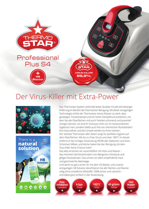 Thermostar Professional Plus S4 inkl. Standardzubehör + 5 Tücher + Thermostar Tasche